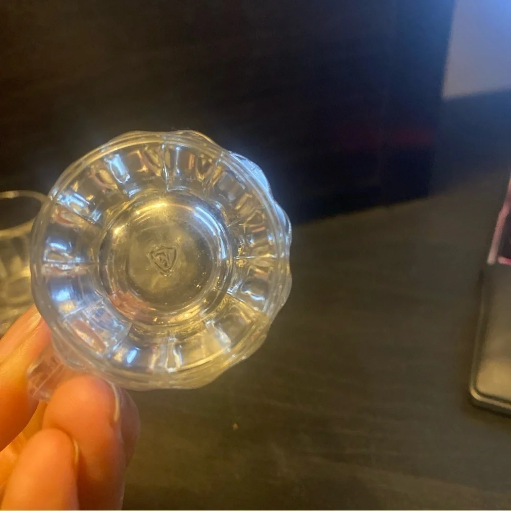 4 Vintage Federal Glass Miniature‎ Mug Shot Glass